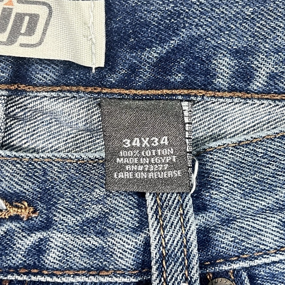 Y2K Urban Pipeline Jeans 34x34 (32x33) Men 2000s 00s Baggy Wide Relaxed Straight - Picture 10 of 13